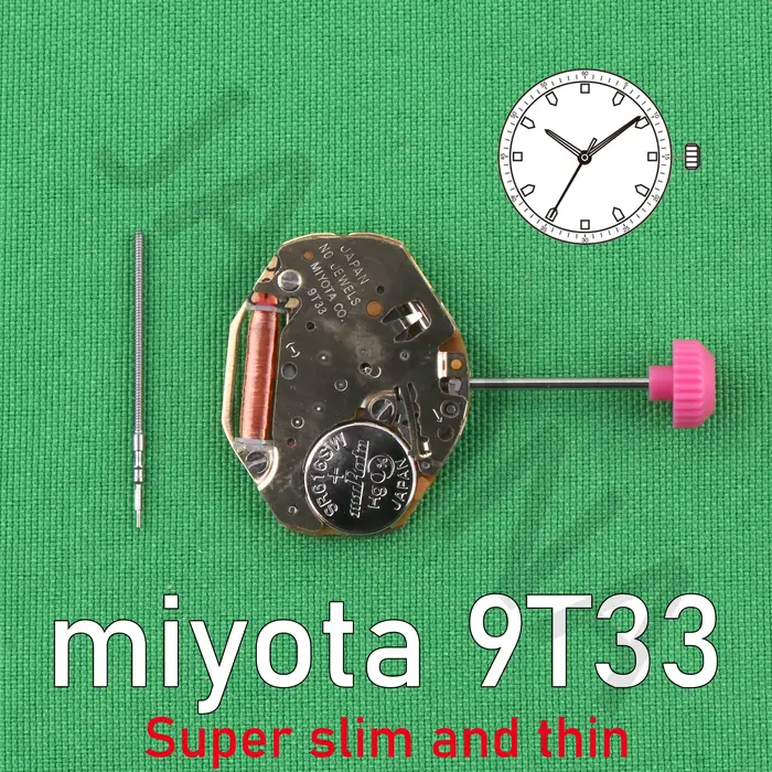 Mouvement miyota 9t33 Mouvement à quartz super mince Parfait pour les designs avec un mouvement japo