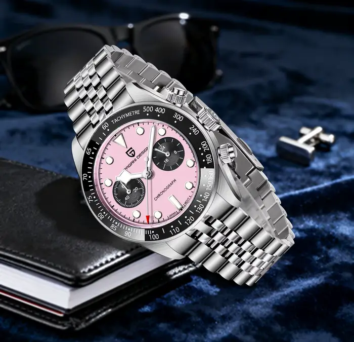 PAGANI DESIGN 2026 montre à Quartz pour hommes de luxe Style élégant chronographe en acier inoxydable verre saphir miroir conception étanche