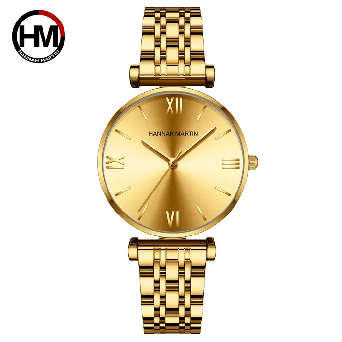 2024 nouvelle montre de loisirs pour femmes Top marque Hanna Martin mouvement japonais en acier inoxydable mode échelle
