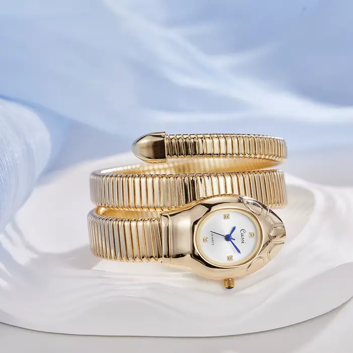 Montre à quartz serpent pour femme