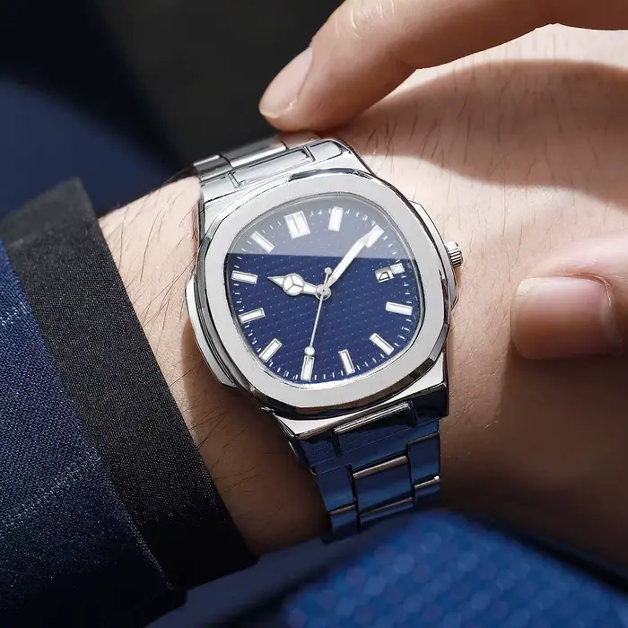 Montre yolako carrée de luxe homme quartz avec fermoir pliant pour occasions spéciales et mode décontracté