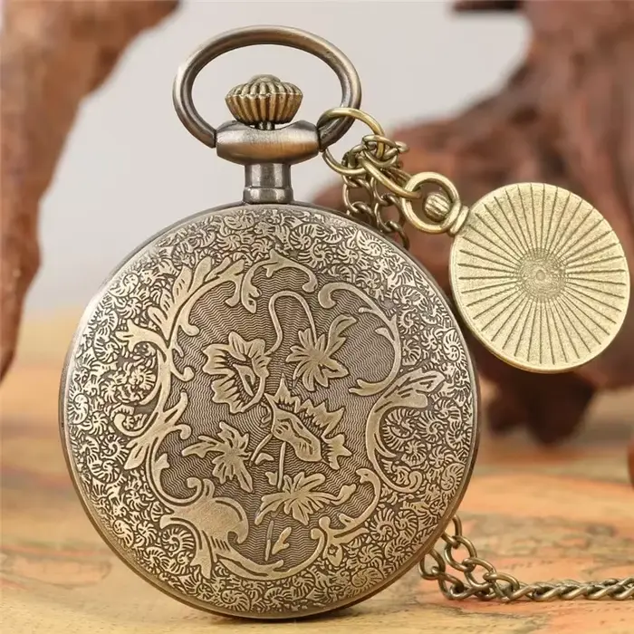 Montre de poche classique avec chaîne pour hommes et femmes