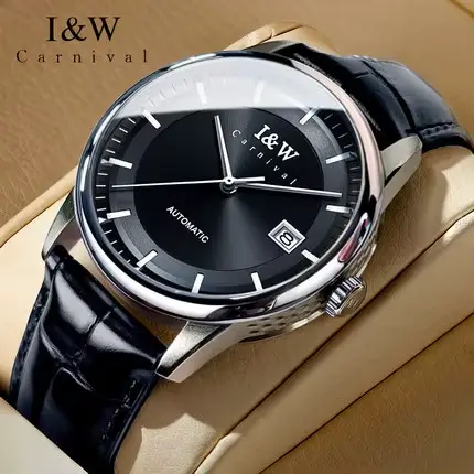 Suisse I & W carnaval marque de luxe japon mis5 automatique mécanique saphir hommes montres étanche 