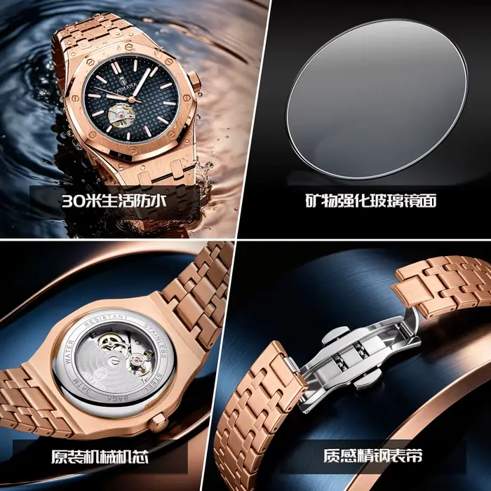 AIMANA Montre mécanique automatique de luxe pour homme