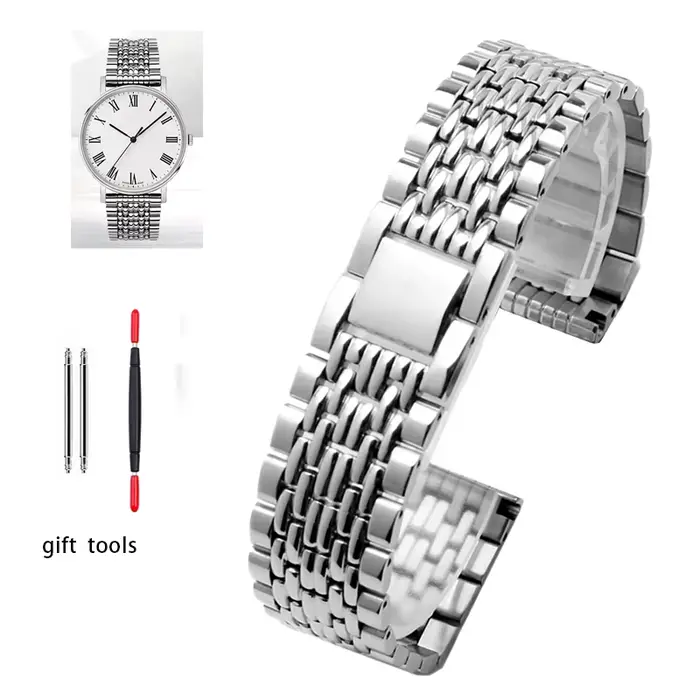 Chaîne de montre en acier fin solide pour TISSOT 1853 Everytime T109.610 T109.407, bracelet de montr