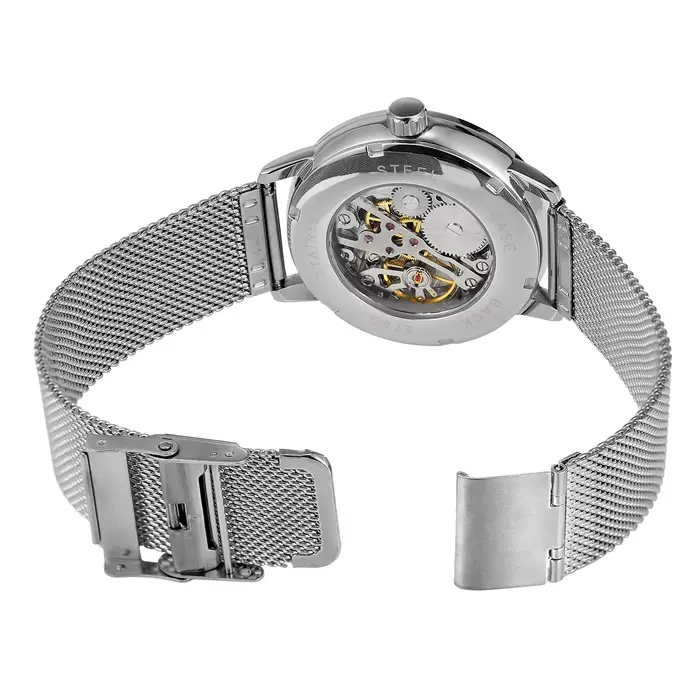 Montre mécanique T-Winner avec bracelet en acier inoxydable pour hommes élégants pour occasions spéciales et activités quotidiennes