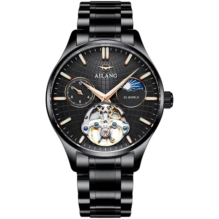 Montres mécaniques de luxe AILANG 8607, nouvelle collection mondiale, avec tourbillon, bracelet en c