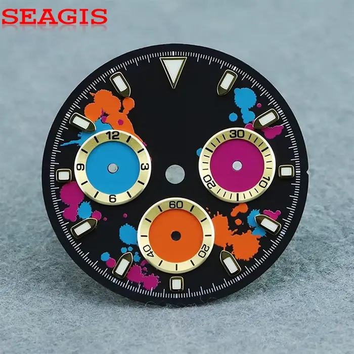 Cadran 28,5 mm 4130, mouvement 4130/4802, chronographe multifonctionnel adapté au boîtier en fibre d