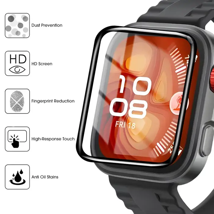 Protecteur d'écran pour Huawei Watch Fit 3 4 Incurvé 3D Film de Protection HD Couverture Complète Option Personnalisable Occasions Spéciales