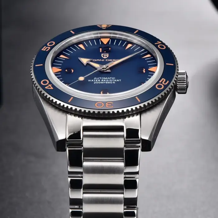 PAGANI DESIGN Miyota 8215 automatique hommes montres mécaniques 200m étanche saphir céramique plongée en acier inoxydable horloge V3