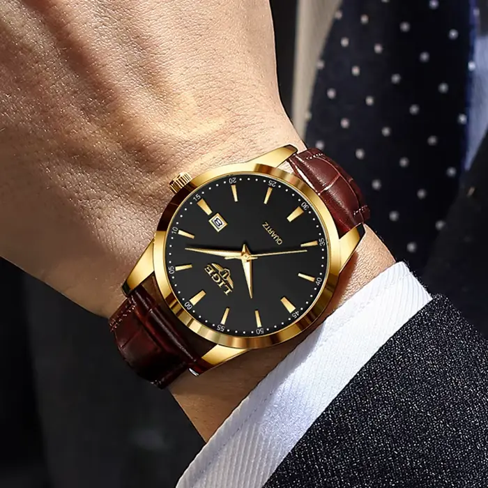 Montre LIGE luxe militaire homme quartz robuste étanche pour homme avec cuir bracelet robuste occasions spéciales