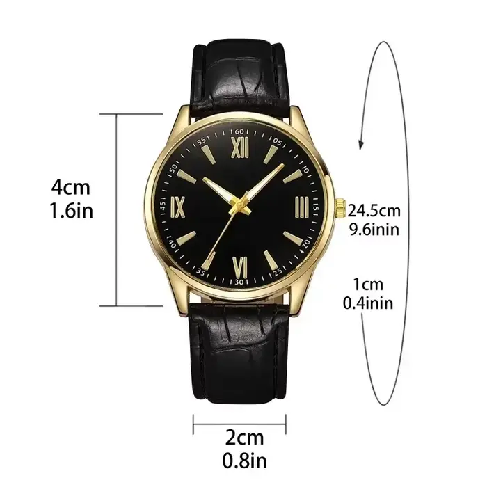 Montre de Luxe Minimaliste en Cuir Ultra Mince pour Homme