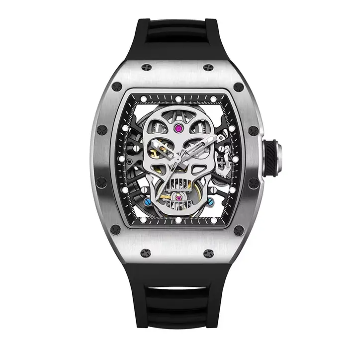 Montre mécanique à mouvement automatique pour hommes, Design creux, haute qualité, étanche, élégante