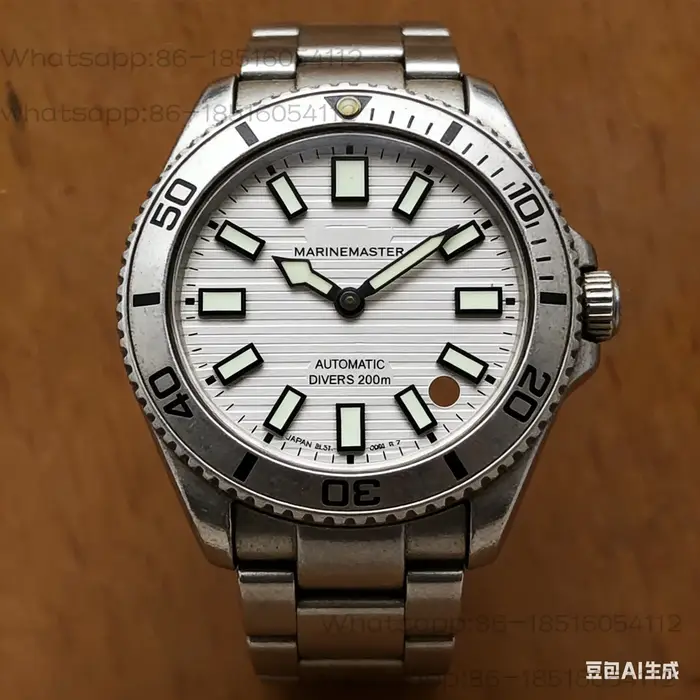 Montre de plongée Marine Master 200m avec cadran modifié compatible avec le mouvement NH35 et le boîtier NH35/36