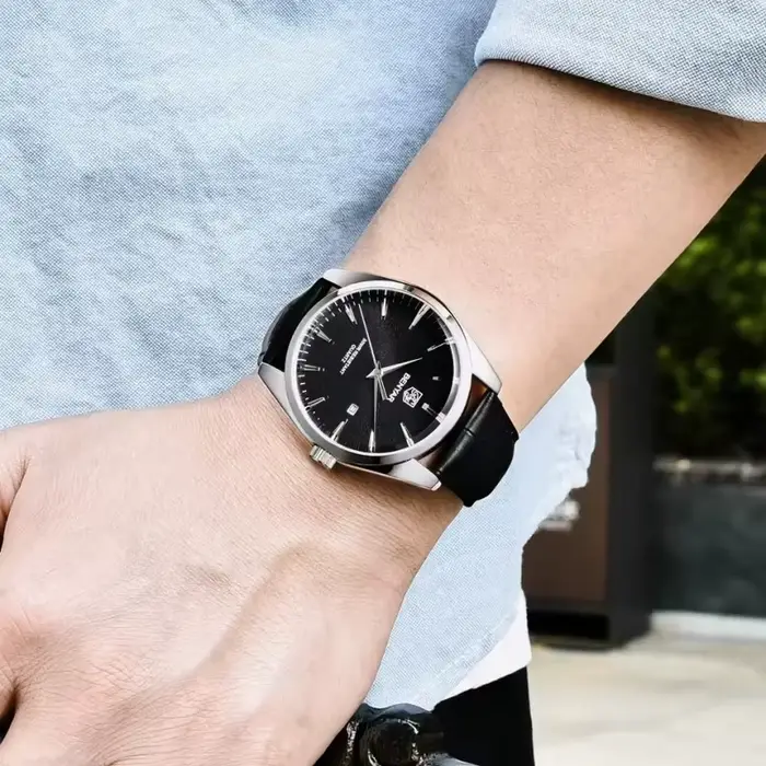 Montre en cuir Benyar 5163 Quartz étanche pour hommes avec boucle ardillon et calendrier complet style militaire occasionnels spéciaux
