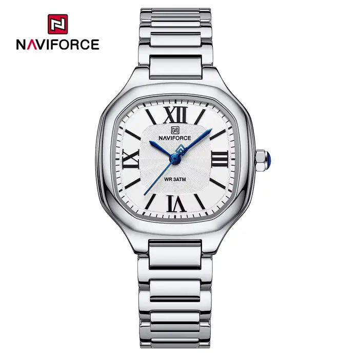 NAVIFORCE montre pour femme de luxe cadran carré Quartz étanche avec bracelet en acier inoxydable mo