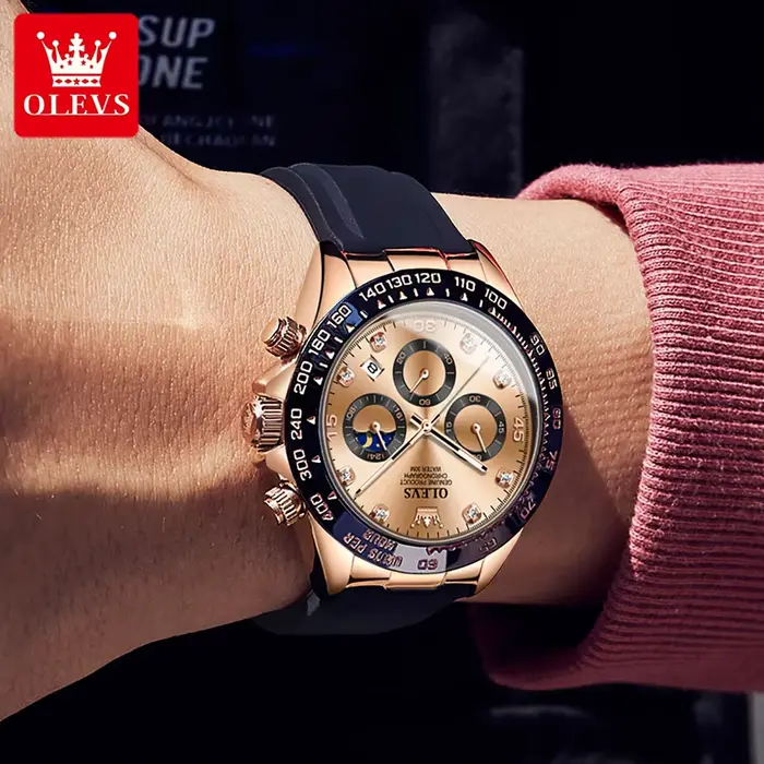 Montre à Quartz de Marque de Luxe pour Homme