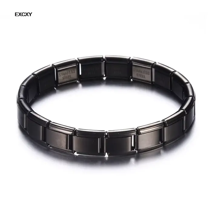 Bracelets en acier inoxydable de 9 mm de large, Style Simple et tendance, usage quotidien, couleur a