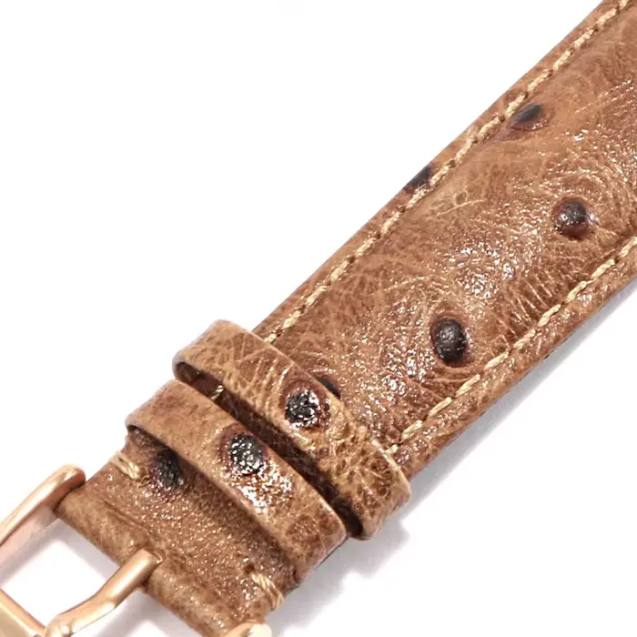 Bracelet en cuir de vache motif autruche 18mm 20mm 22mm dégagement rapide pour montres traditionnelles et intelligentes femmes occasions spéciales