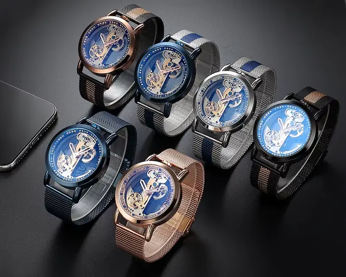 Montres mécaniques classiques pour femmes avec grand cadran