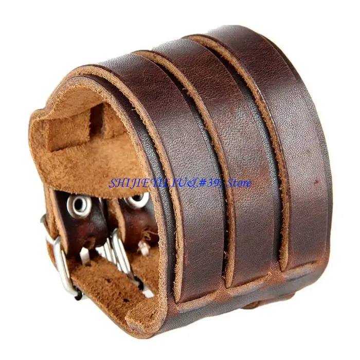 E21F – Bracelet manchette en réglable pour hommes