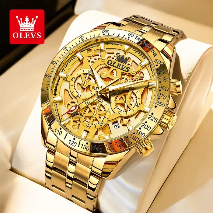 OLEVS 9913 montres pour hommes montres à Quartz originales pour hommes étanche chronographe lumineux
