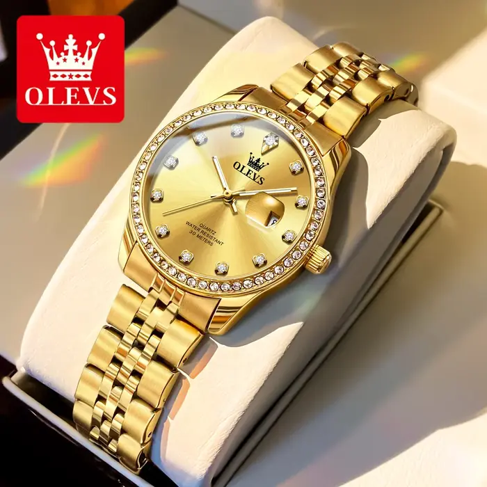 Montre à quartz en acier inoxydable pour femme