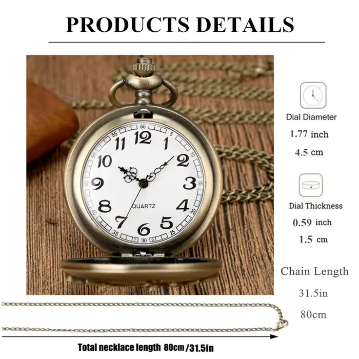 Montre de poche vintage en acier inoxydable signes du zodiaque pour hommes mode et occasions spéciales