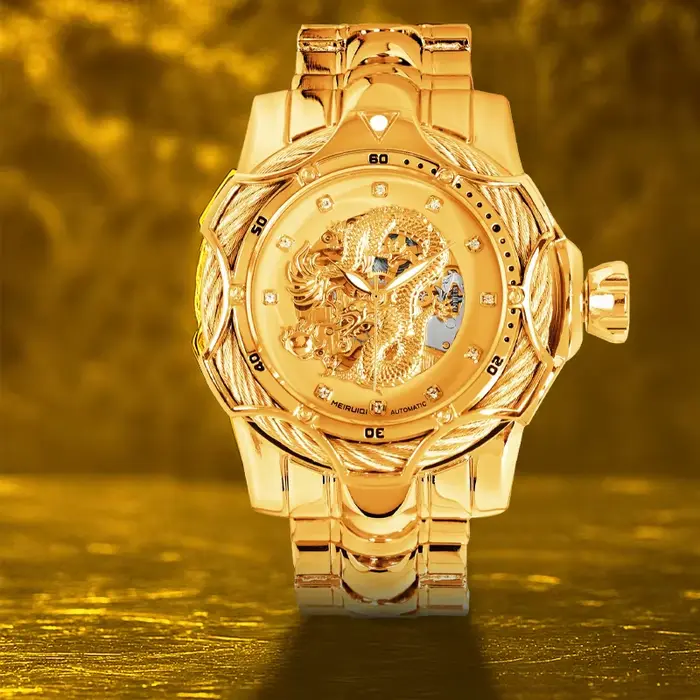 Montre mécanique tourbillon automatique pour homme