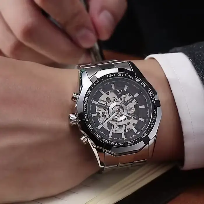 Montre mécanique classique hommes mode lumineux CKOCK