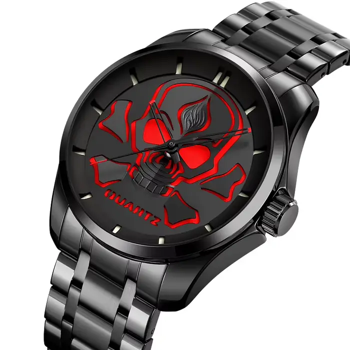 Montre Quartz Décontractée et Tendance pour Homme, Style Moderne, Étanche, Bracelet Acier Inoxydable, Idéal Pour Occasions Spéciales, Polyvalente, Parfait Pour Soi-même Ou Comme Cadeau
