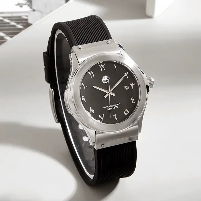 Montre Arabe de Marque avec Boîtier Entièrement en Acier Inoxydable