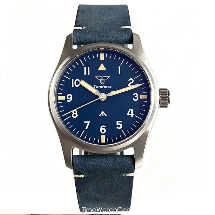 Montre de pilote chronographe Tandorio Titanium VH31 pour homme, mouvement à quartz anti-allergique,
