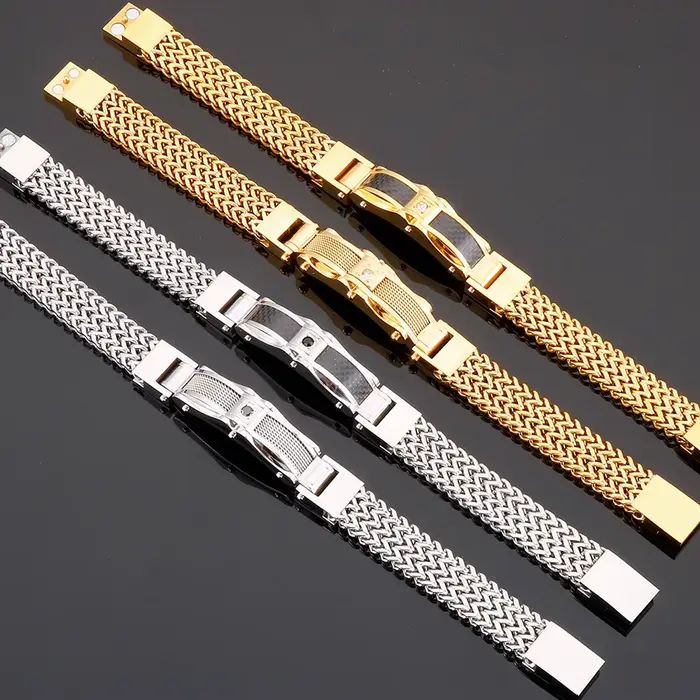 JOMen-Bracelet de Luxe en Acier Inoxydable avec Fermoir Magnétique pour Homme