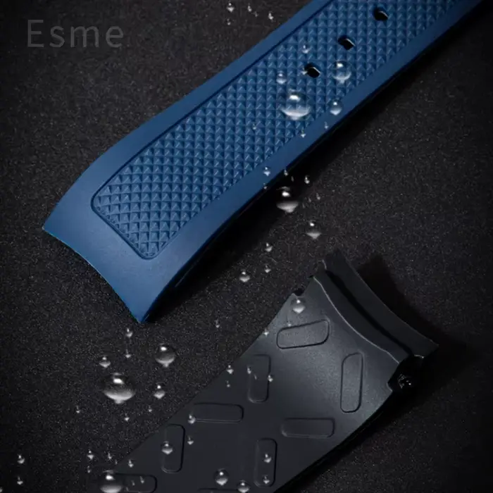 Bracelet de montre en silicone incurvé pour montres IWC série Portugaise occasions sportives et formelles