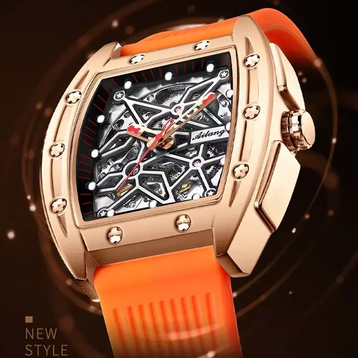 Montre mécanique de luxe Daniel Gorman en acier inoxydable avec mouvement automatique pour homme et femme occasions spéciales et activités physiques