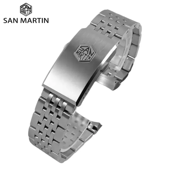San Martin Bracelet en acier brossé