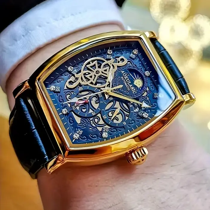 Montre mécanique automatique élégante pour homme avec tourbillon
