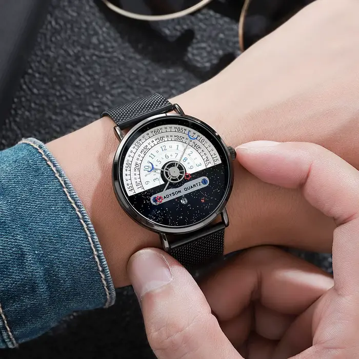 Hommes ciel étoilé créativité calendrier montres montre de Sport décontractée