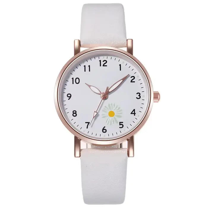 Dames à la mode montres lumineuses femmes montres simples bracelet en cuir décontracté Montre à Quar