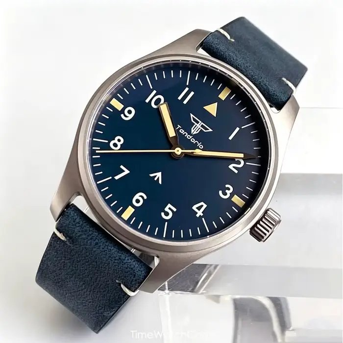 Montre de pilote chronographe Tandorio Titanium VH31 pour homme