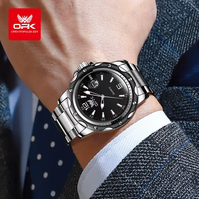 Montre-bracelet à quartz étanche pour homme