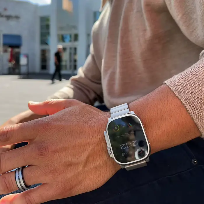 Bracelet en métal titane de luxe pour Apple Watch Ultra 2 49mm 45mm 44mm 42mm