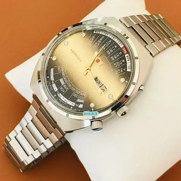 Montre mécanique automatique DFDG avec grand cadran rotatif