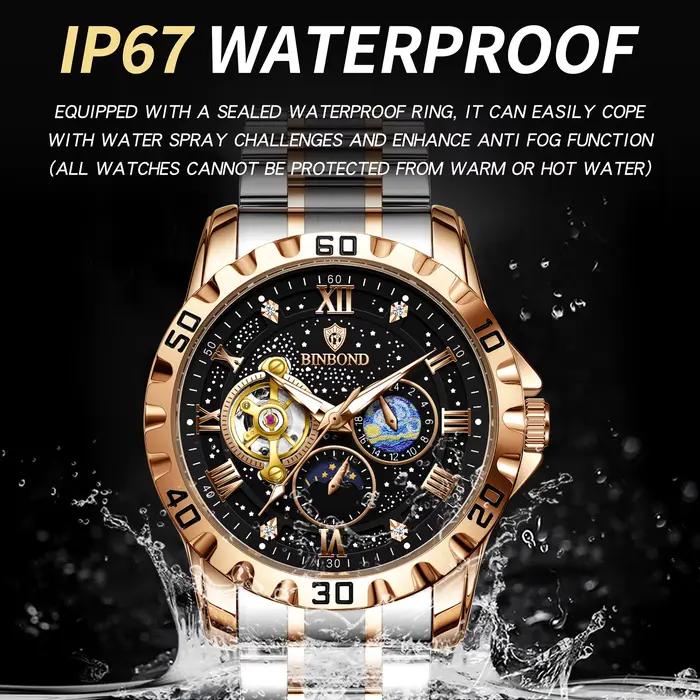 Montres mécaniques BINBOND pour hommes