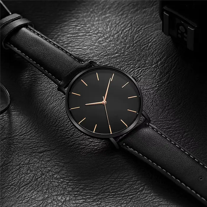 Mode Ultra mince montre pour homme haut de gamme Simple analogique