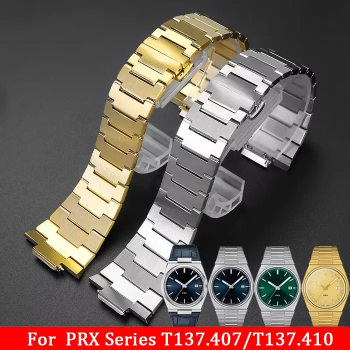 Bracelet en acier inoxydable massif pour Tissot PRX 35MM 40MM élégant pour femmes et hommes occasions spéciales et tous les jours