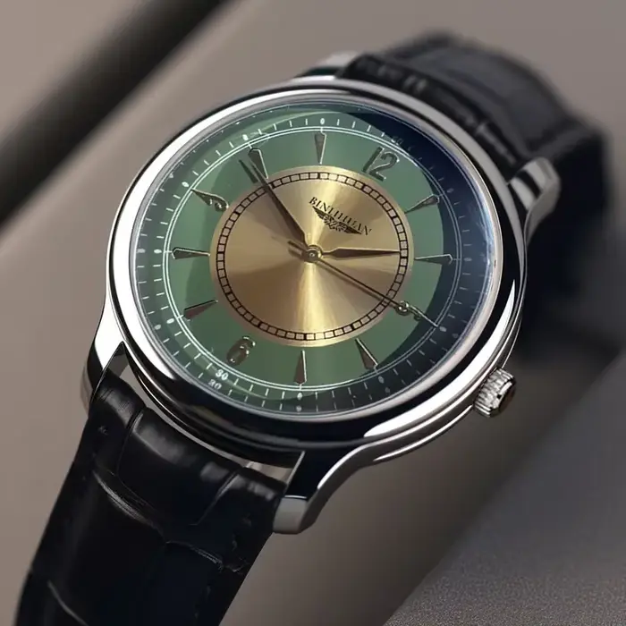 Montre-bracelet élégante pour homme à quartz en cuir bronze résistante à l'eau pour occasions professionnelles et sportives légères