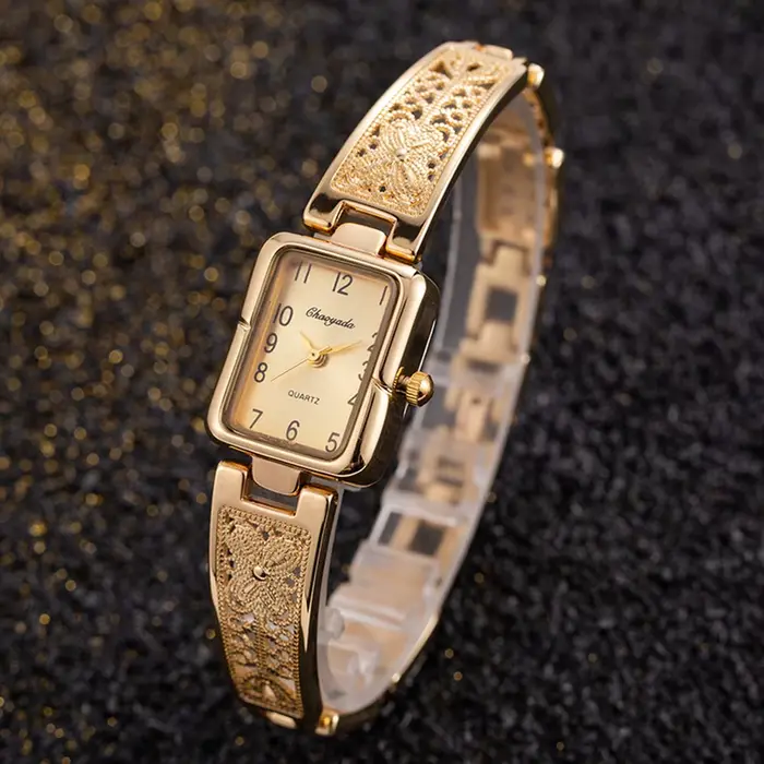 Montres-bracelets rectangulaires de luxe pour femmes