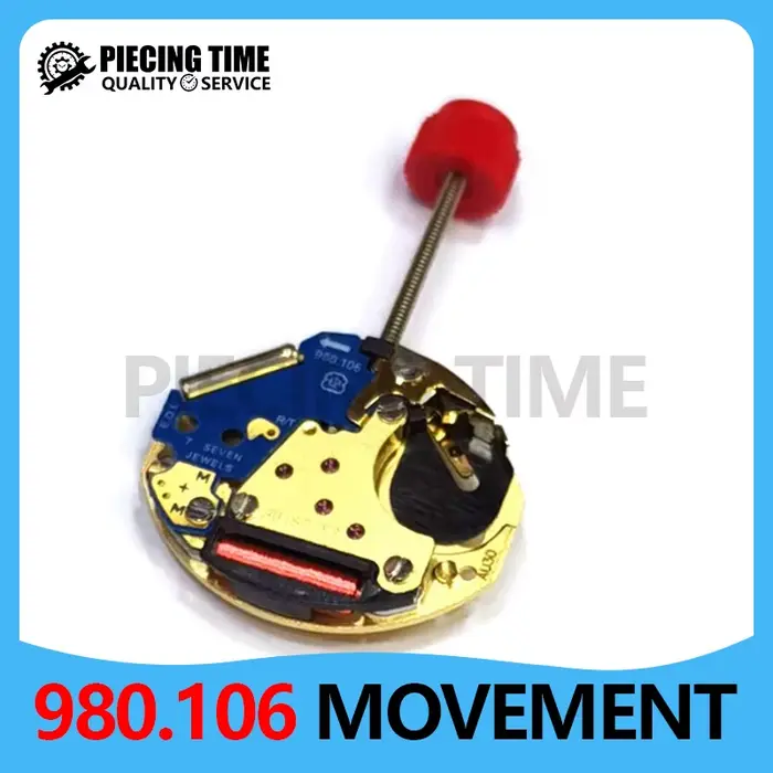 Mouvement de montre à quartz suisse authentique, pièces de rechange de réparation, V8, ETA 980.106,